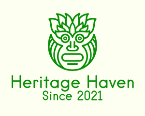 Leafy Tribal Mask logo