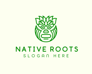 Native Tribal Mask logo design