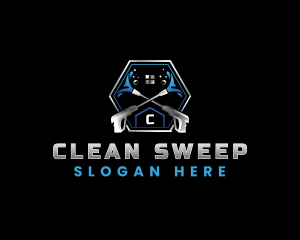 Pressure Wash Cleaning logo design