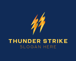 Gradient Lightning Thunder logo design