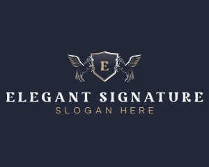 Pegasus Shield Boutique logo design