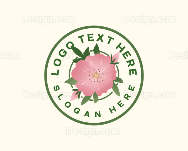 Iowa Rose Flower Logo