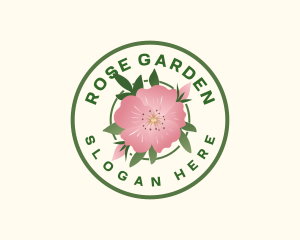 Iowa Rose Flower logo design