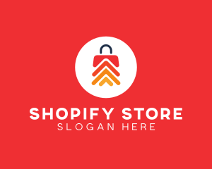 Arrow Shopping Bag logo design