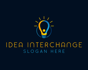 Incandescent Light Bulb  logo design