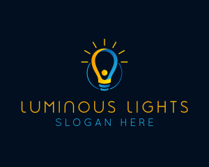 Incandescent Light Bulb  logo design