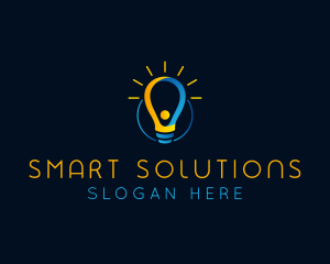 Incandescent Light Bulb  logo design