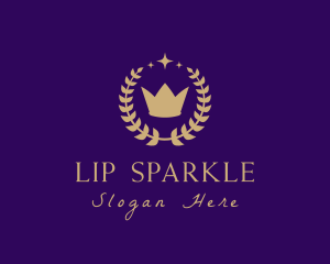 Sparkle Crown Wreath logo design