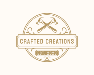 Hammer Carpentry Woodwork logo design