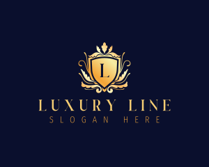 Luxury Floral Crest logo design