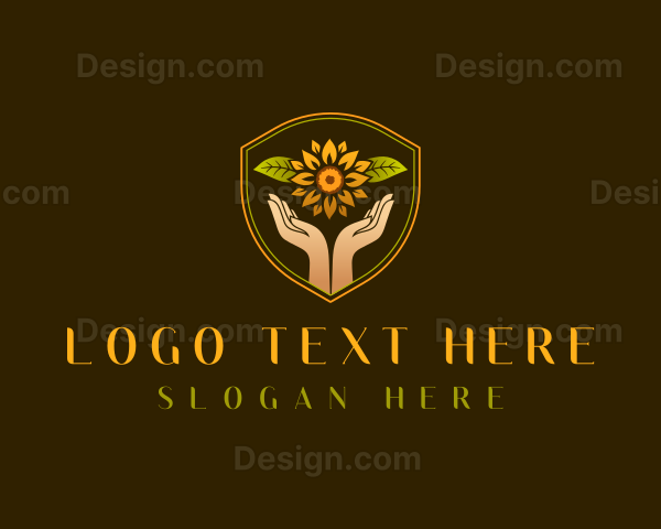 Hands Floral Garden Logo