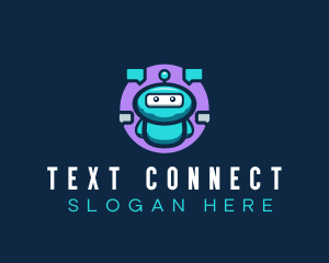 Cute Robot Messaging logo design