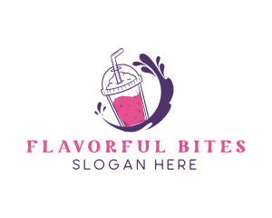 Splash Flavor Drink Cup logo design