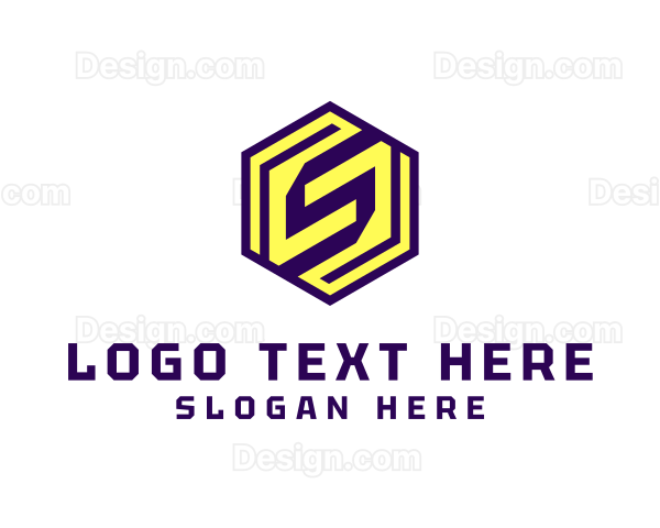Modern Hexagon Letter S Company Logo