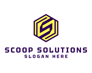 Modern Hexagon Letter S Company logo design