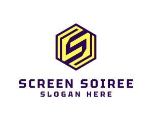 Modern Hexagon Letter S Company logo design