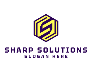 Modern Hexagon Letter S Company logo design