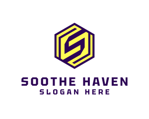 Modern Hexagon Letter S Company logo design