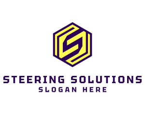 Modern Hexagon Letter S Company logo design