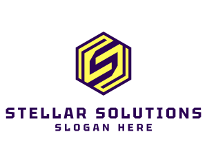 Modern Hexagon Letter S Company logo design