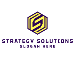 Modern Hexagon Letter S Company logo design