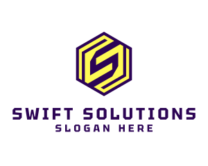 Modern Hexagon Letter S Company logo design