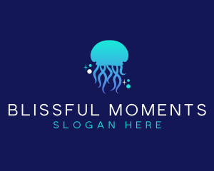 Ocean Marine Jellyfish Logo