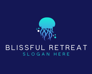 Ocean Marine Jellyfish logo