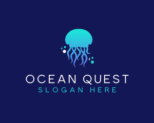 Ocean Marine Jellyfish logo