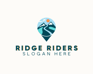 Travel Mountain Location Pin logo design