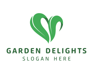 Nature Heart Plant logo design