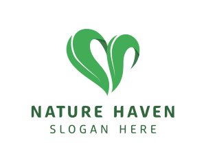 Nature Heart Plant logo design