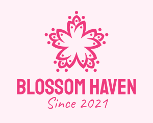 Pink Flower Pattern  logo design