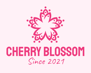 Pink Flower Pattern  logo design