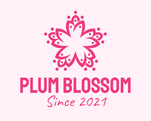 Pink Flower Pattern  logo design