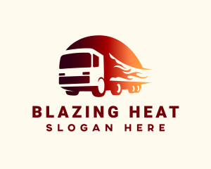 Blazing Cargo Truck  logo design