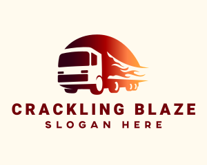 Blazing Cargo Truck  logo design