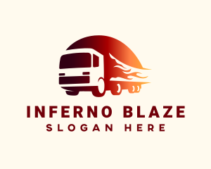 Blazing Cargo Truck  logo design