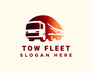 Blazing Cargo Truck  logo design