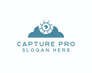 Cloud Camera Lens logo design