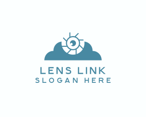 Cloud Camera Lens logo design