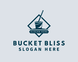 Mop & Bucket Cleaning logo design