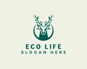 Deer Eco Nature logo design