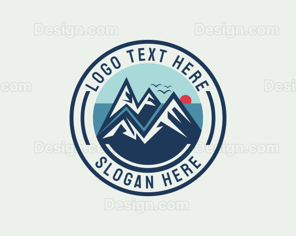 Mountaineering Adventure Trekking Camper Logo