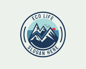 Mountaineering Adventure Trekking Camper logo design