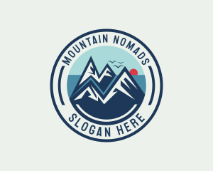 Mountaineering Adventure Trekking Camper logo design