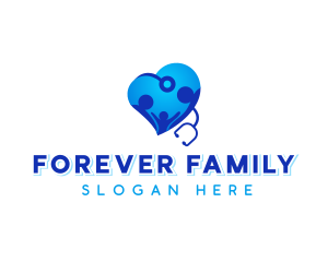 Family Love Stethoscope logo design