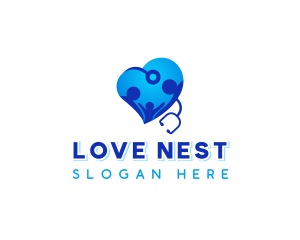 Family Love Stethoscope logo design