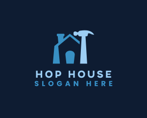 House Build Hammer logo design