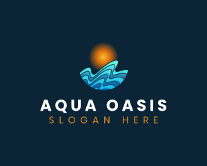 Wave Surfing Resort logo design